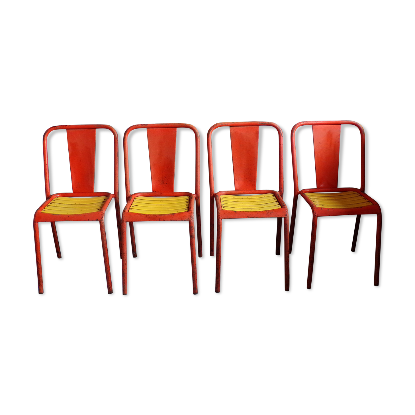 Suite 4 chairs Tolix T4