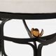 Set of 6 brutalist wrought iron and alcantara chairs from 1990.