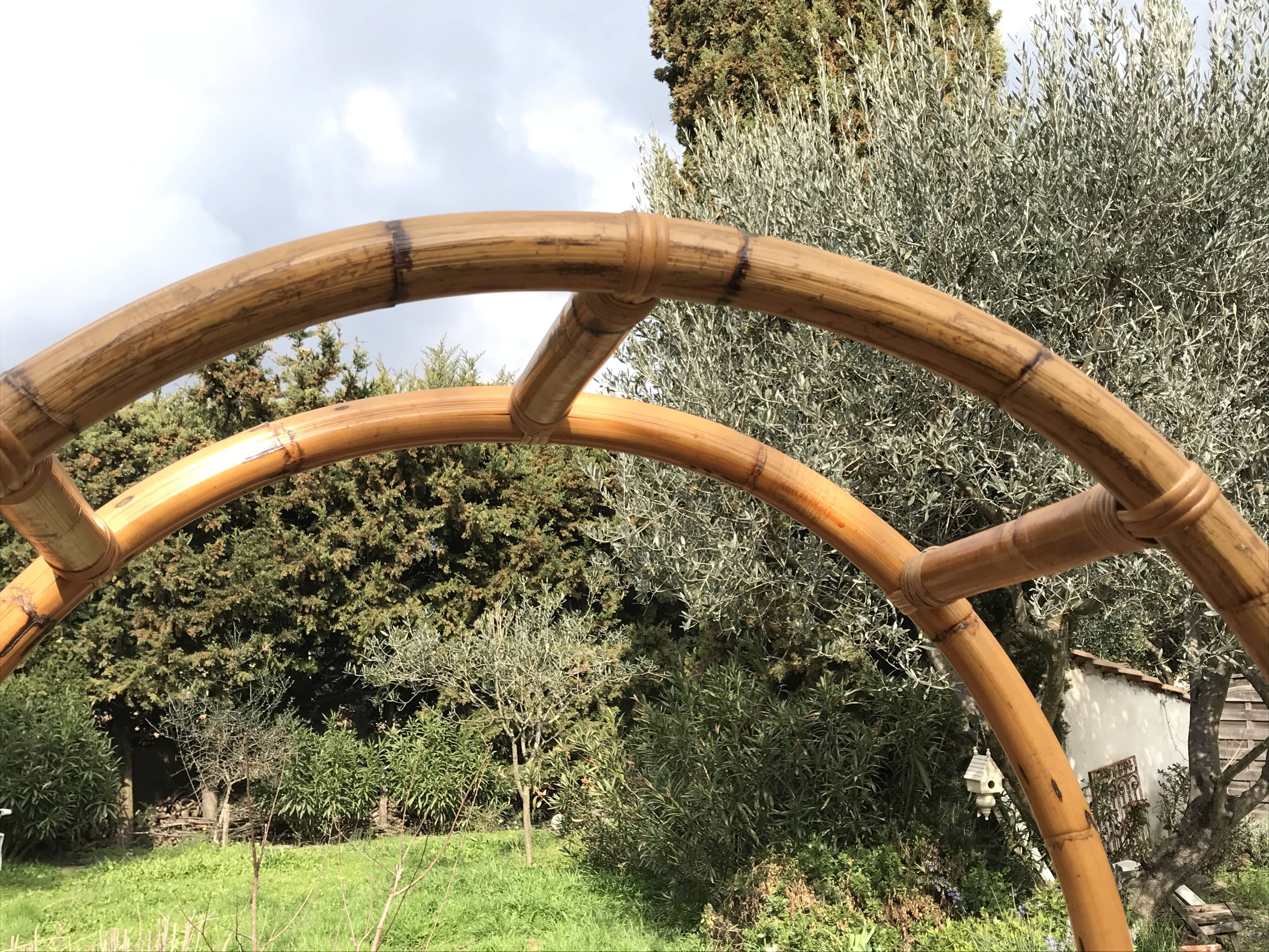 Vintage rattan library