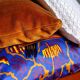 Set of 3 vintage cushions. 2 in velvet & 1 crocheted.