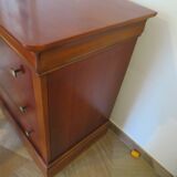 3-drawer chest of drawers with ogee - Louis Philippe style - 80s