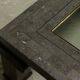 Large Maitland-Smith tessellated stone and brass coffee table 1980s