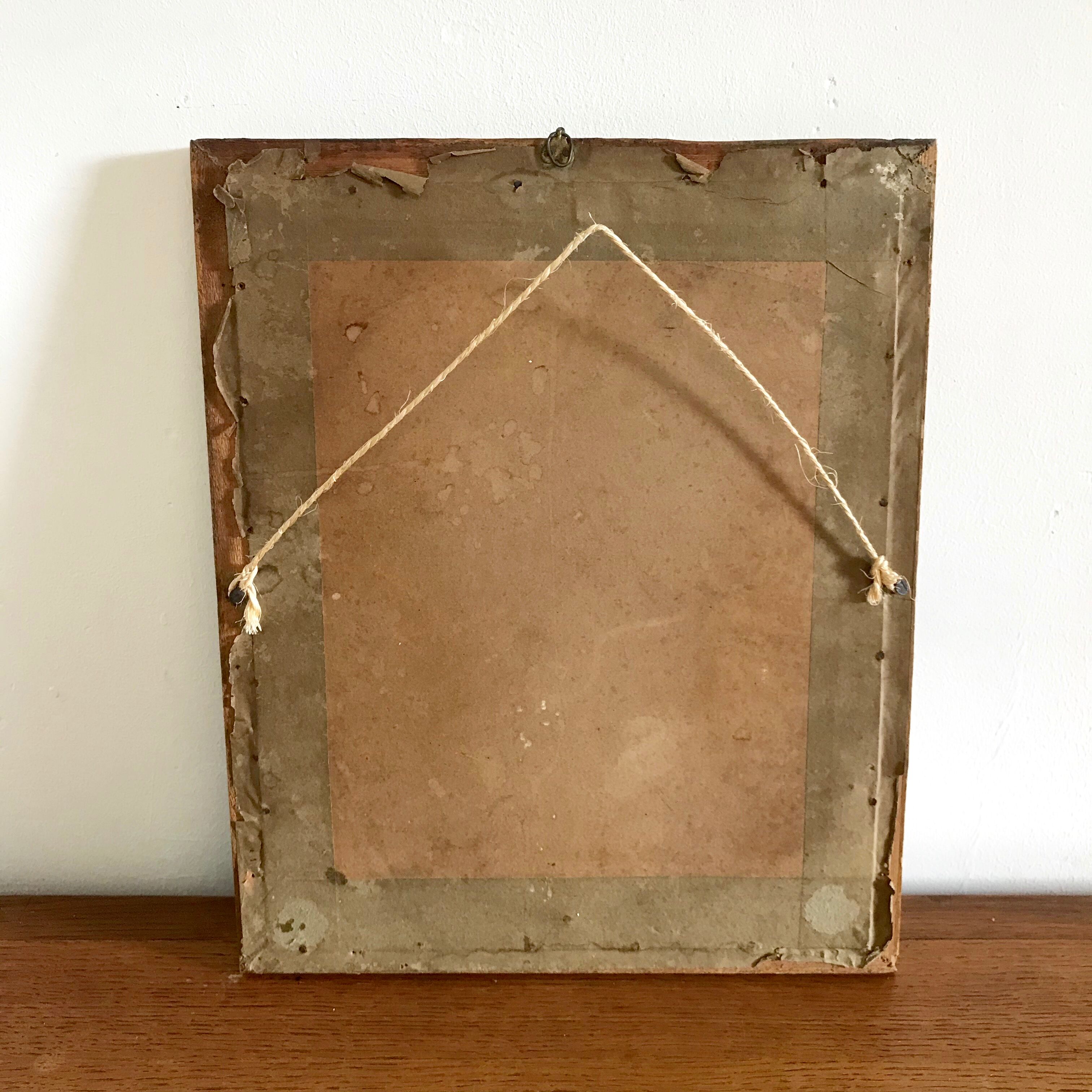Old wooden mirror 40x 35cm