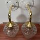Pair of vintage bubble glass wall lights