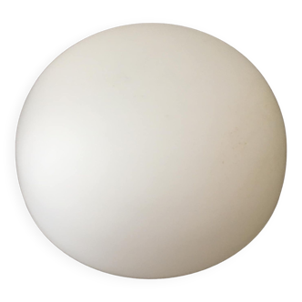 Globe en verre opaque blanc pour plafonnier. Forme ronde