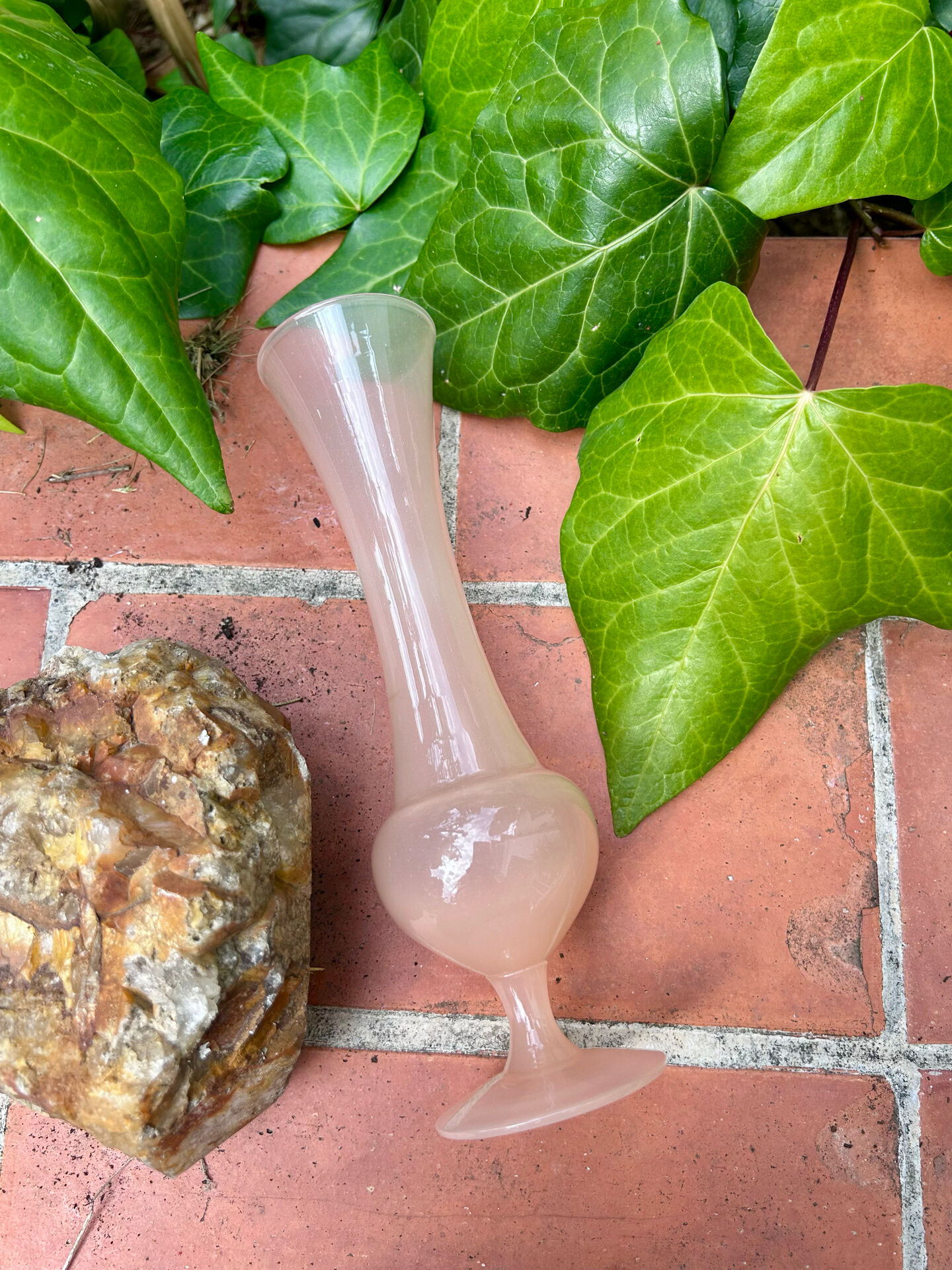 Vintage powder pink vase