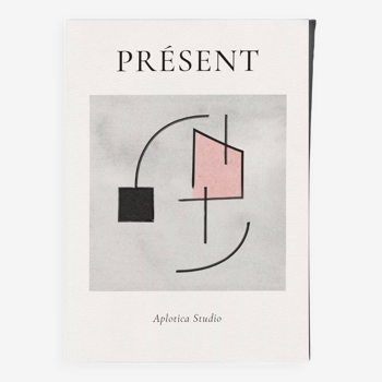 Present, limited edition, minimalist abstract art poster