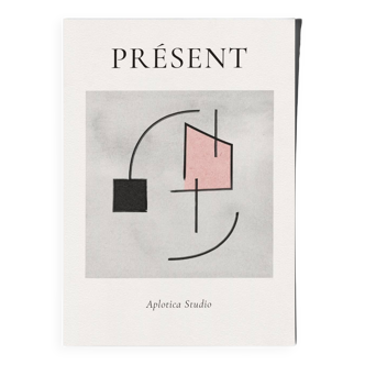 Present, limited edition, minimalist abstract art poster