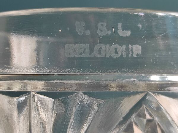 Pichet à eau vintage en verre belge, VSL
