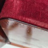 1950s, Danish theater armchairs, furniture velour, original condition.