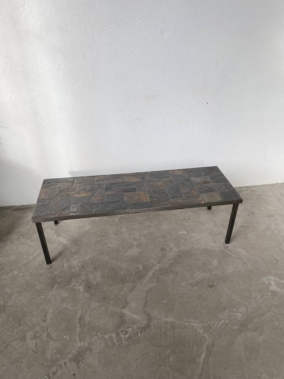 1950s slate coffee table