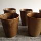 Series of 6 sandstone cups
