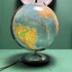 Vintage 1960s German Columbus Duo Glass Globe Lamp