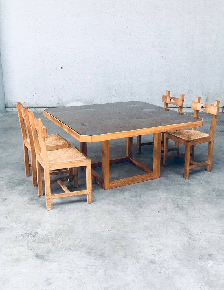Postmodern Octagonal Square Dining Table, 1980s