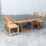 Postmodern Octagonal Square Dining Table, 1980s