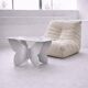 Table basse papillon en acier inoxydable brossé