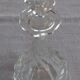 Burette with oil, vinegar or alcohol, in chiseled crystal.