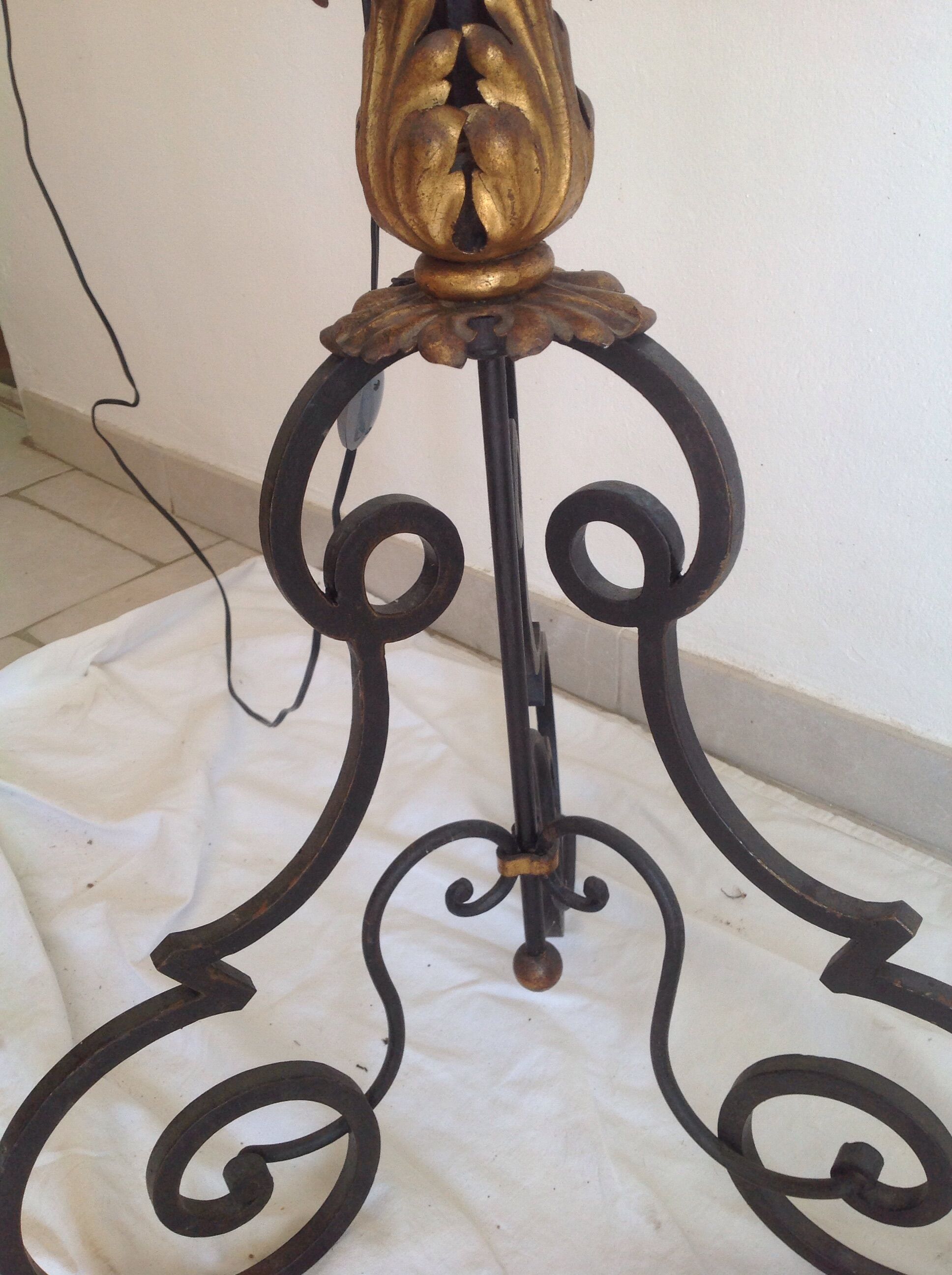 Lamppost in wrought iron