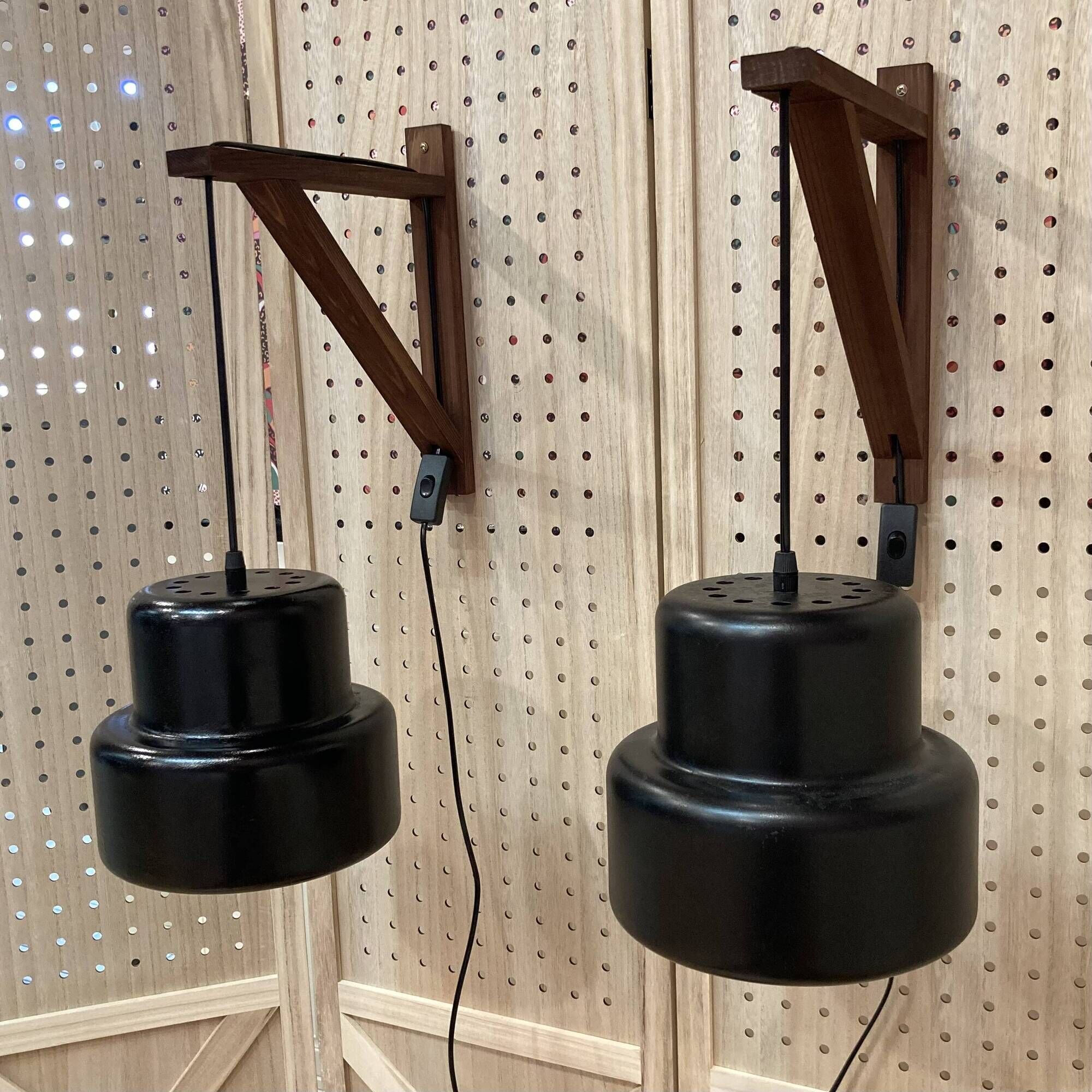 Pair of modular wall lights by jo hammerborg "design 1950".