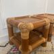 Pair of 70s bamboo bedside tables