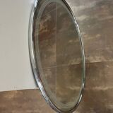 Round vintage chrome mirror