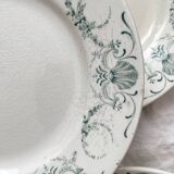 12 Lunéville "Garland" ironstone dessert plates