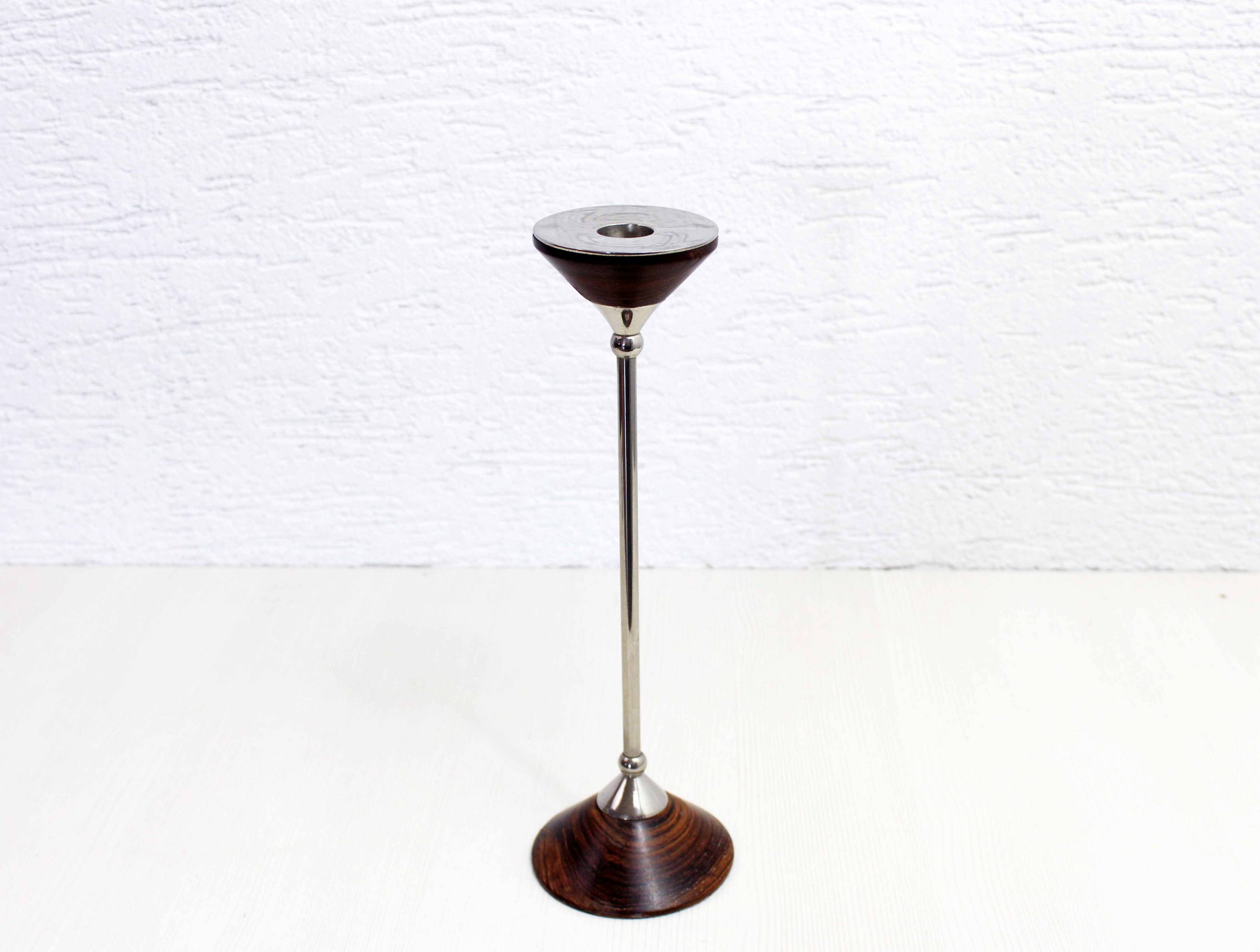 Scandinavian candle holder diabolo shape 1970