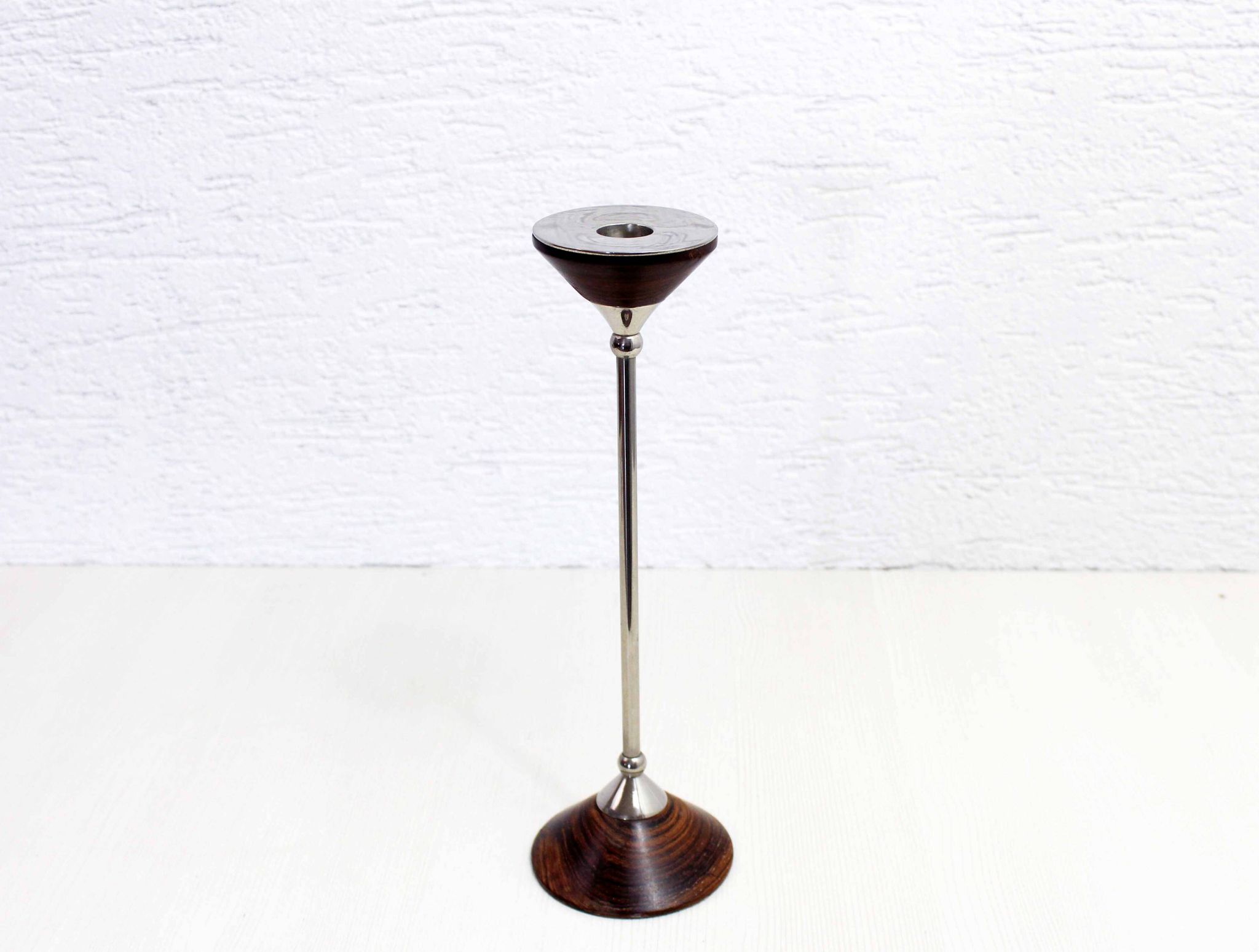 Bougeoir scandinave forme diabolo 1970
