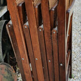 4 vintage wood and canning folding chairs