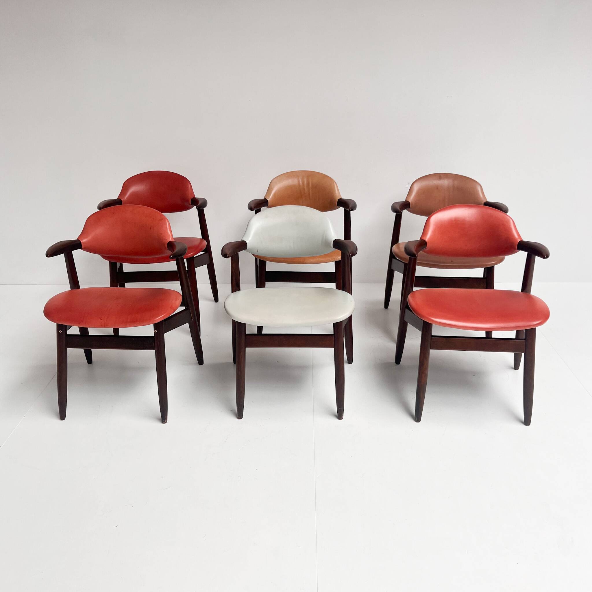 Grey colored cowhorn chair, 1970s