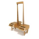 Scandinavian "silhouette" mirror in oak, Sweden, 1960