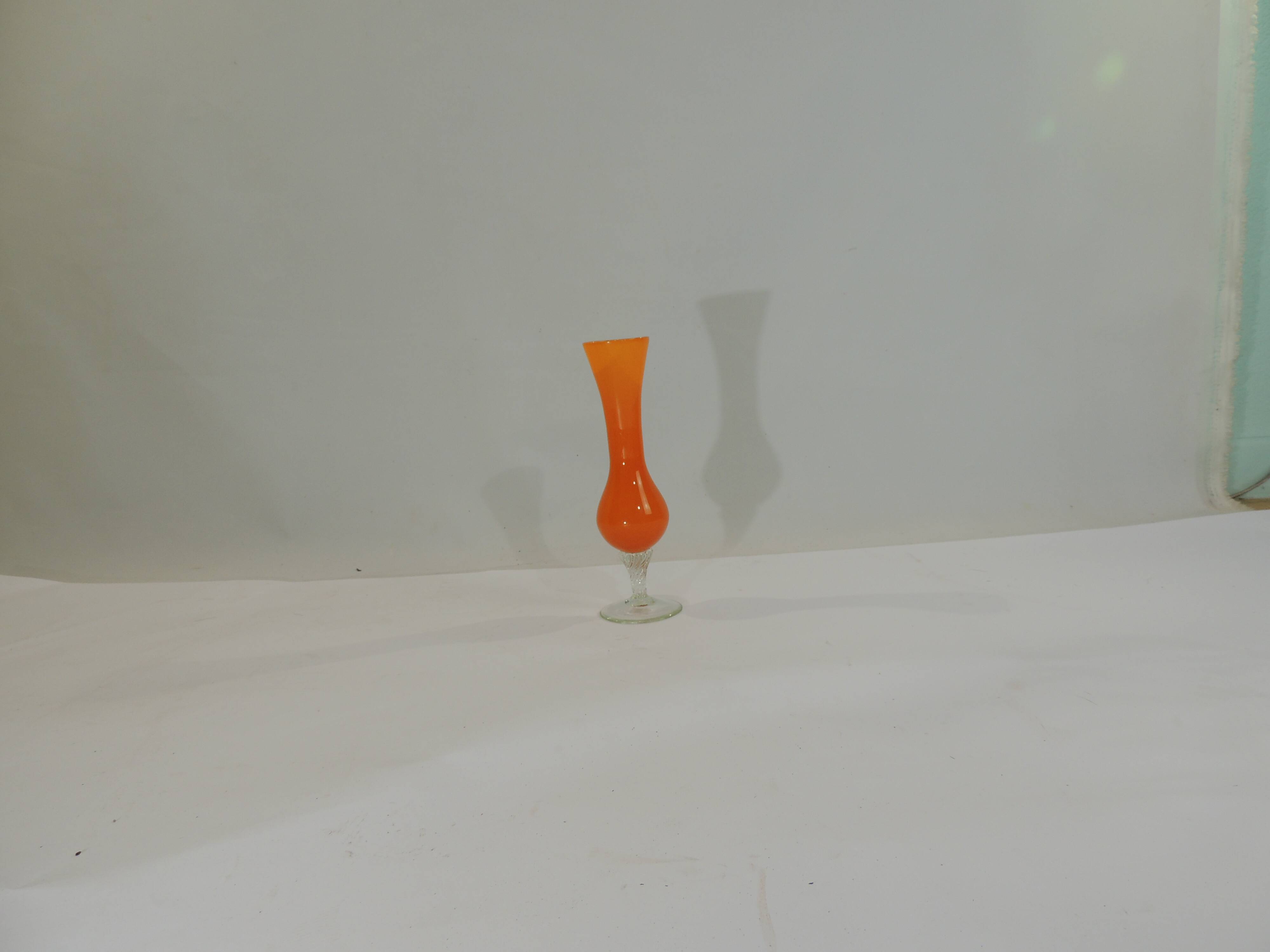 Opaline glass crystal vase