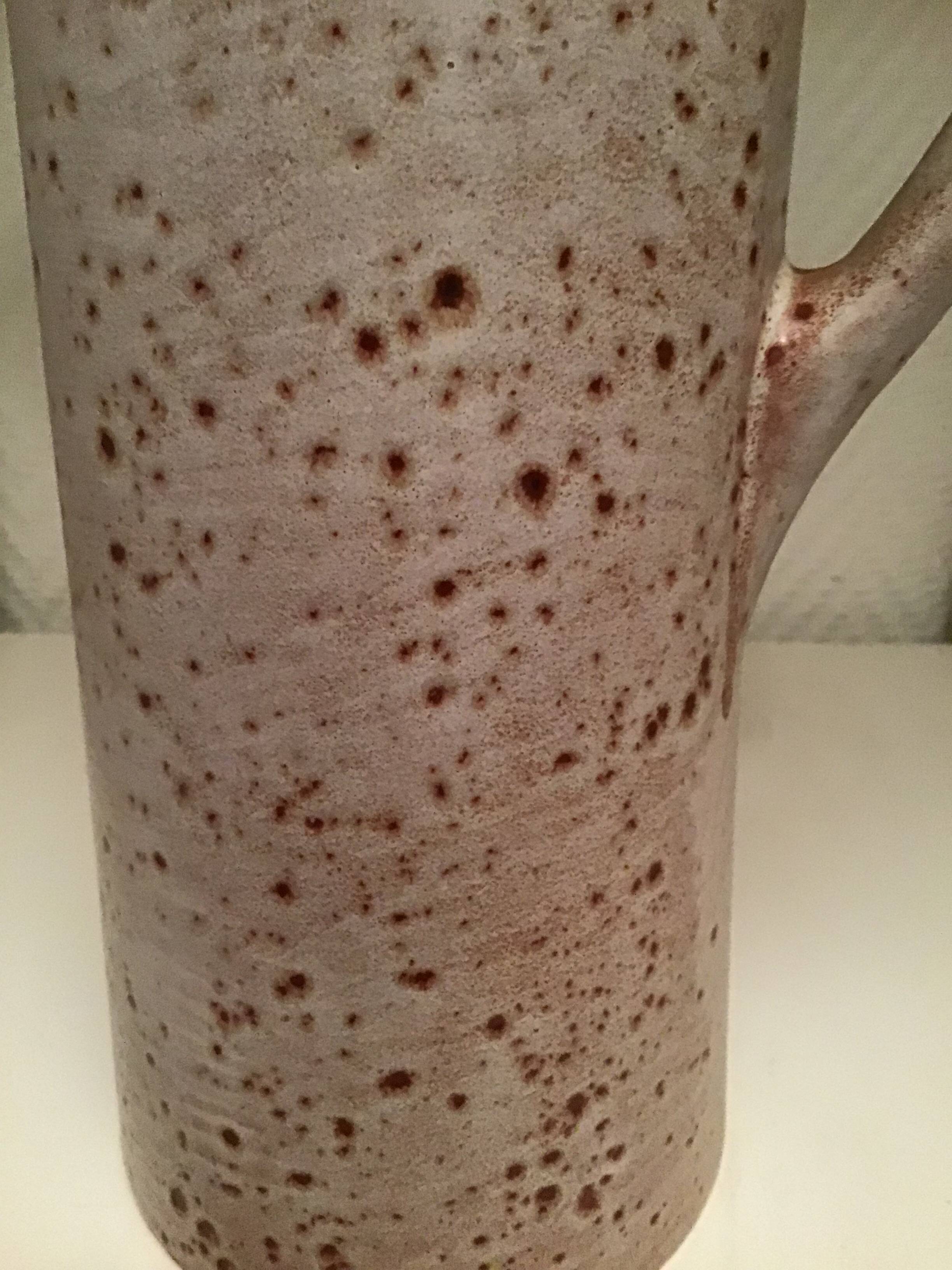 Stoneware orangeade set with a large pitcher and 6 glasses