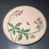 Decorative plate flowers and bee dessert plate