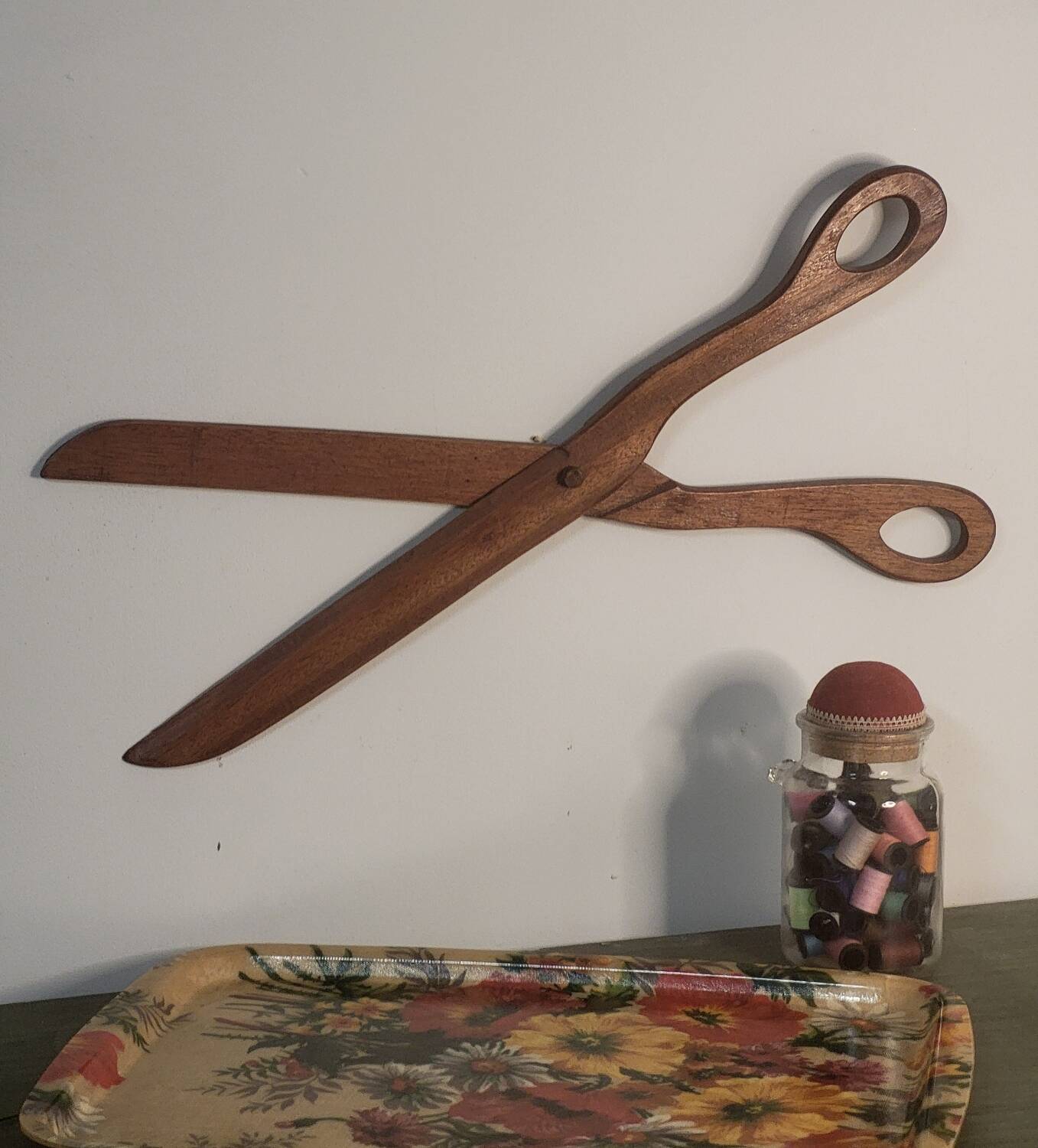 Giant wood scissors