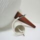 suspension opaline teak Louis Kalff Philips 60s