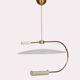 Metal pendant light produced by Lucien Gau, 1980