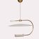 Metal pendant light produced by Lucien Gau, 1980