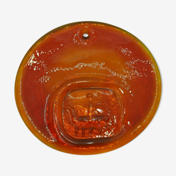 Plaque Jacob bang Orange chasseur à cheval 1964