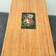 Dining table 1950 Vallauris rattan rush