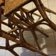 3 rattan bar stools seated mulched 1960s