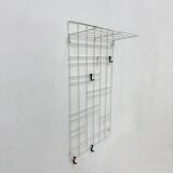 Vintage wire metal wall coat rack , 1960s