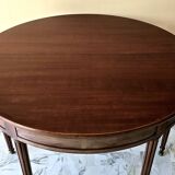 Extendable half-moon table in Louis XVI style