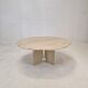 Table basse en travertin italien, années 1980
