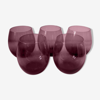 Set of 5 water glasses