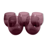 Set of 5 water glasses
