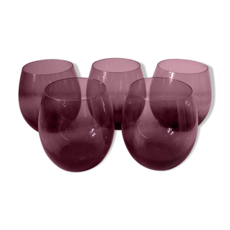 Set of 5 water glasses