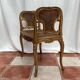 Bench in gilded wood seated in canning dimension: height -71cm- width -66cm-