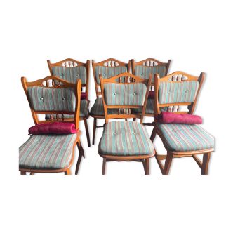 Set of 6 solid wood chairs