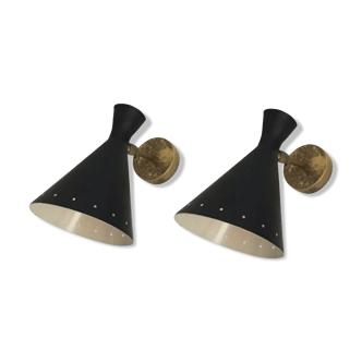 Pair of Italian sconces in the style of the 50s